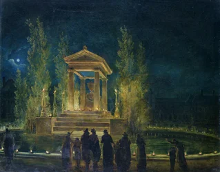 Das Kenotaph von Jean Jacques Rousseau (1712-78) in den Tuilerien, Paris, 1794